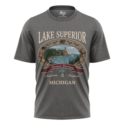 Lake Superior Michigan Sweatshirt | Vintage Outdoor Crewneck