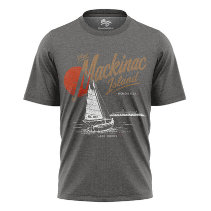 Mackinac Island Michigan Tee | Lake Huron Sailboat Shirt