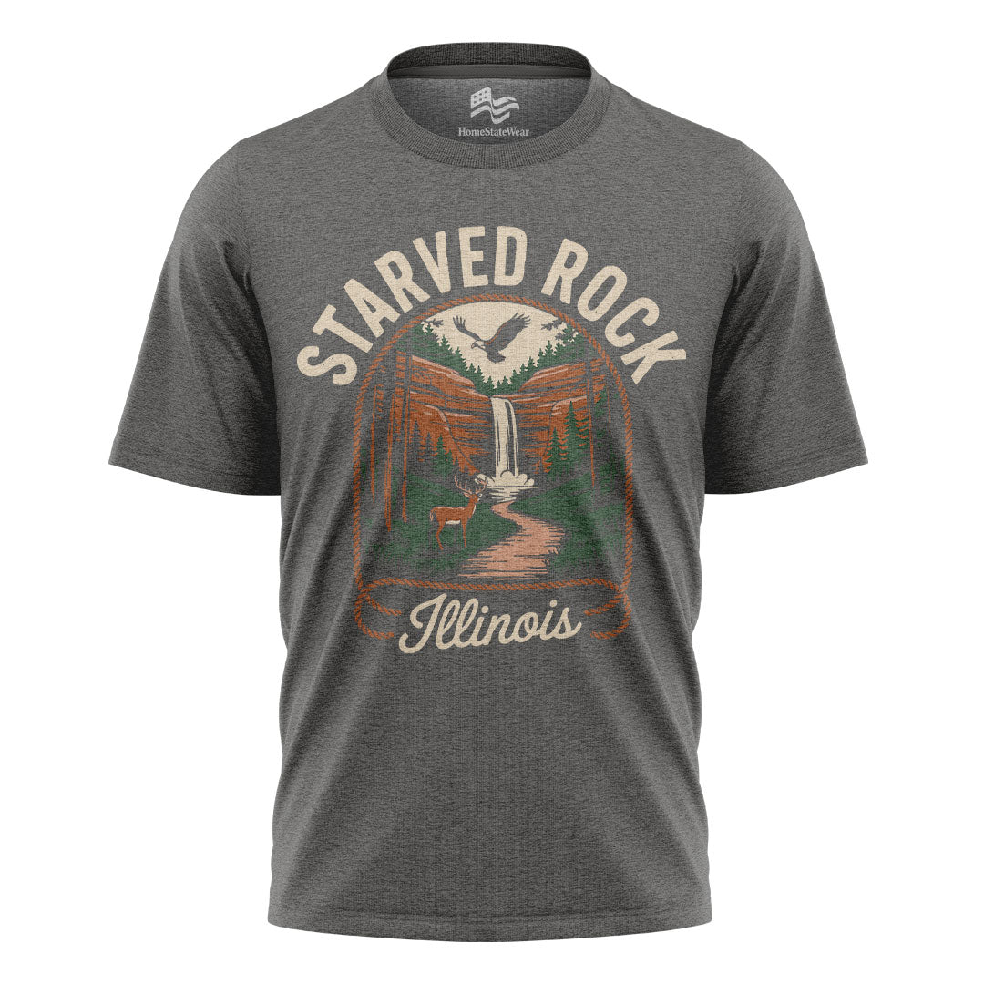 Starved Rock Illinois Tee | Waterfall Canyon Nature Shirt