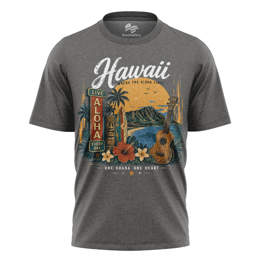 Hawaii Aloha Retro Tropical Beach Vacation Shirt