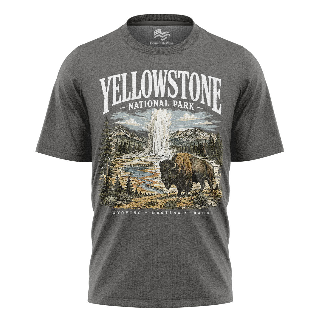 Yellowstone Bison Comfort Colors Retro National Park Shirt