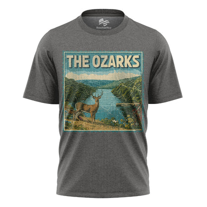 Ozarks Deer Scene T-Shirt, Vintage Missouri State Pride Tee