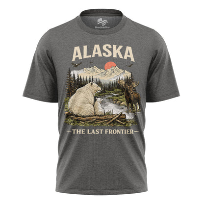 Alaska Wildlife Graphic Tee | Vintage Mountain Adventure Shirt