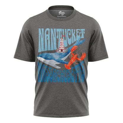 Nantucket Massachusetts T-Shirt | Coastal Lighthouse Tee