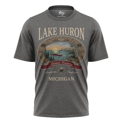 Lake Huron Michigan Comfort Colors Tee | Great Lakes Camping Shirt