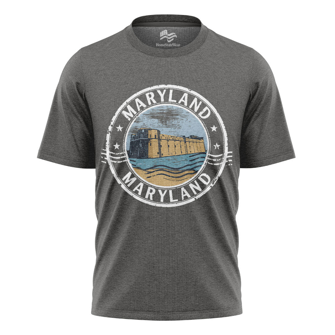 Maryland Coastal T-Shirt | Lighthouse Crab Flower Tee
