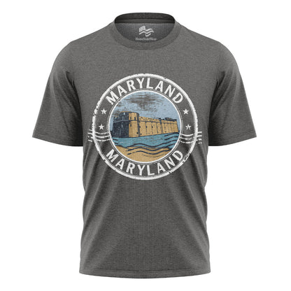 Maryland Coastal T-Shirt | Lighthouse Crab Flower Tee