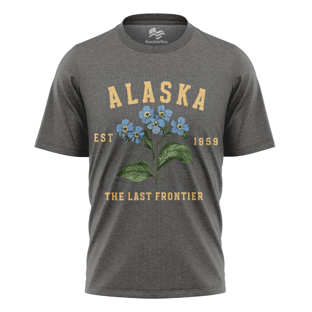 Alaska Forget-Me-Not T-Shirt, Vintage Floral State Tee