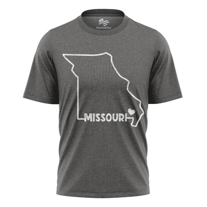 Missouri State Map T-Shirt, Hometown Pride USA Travel Tee