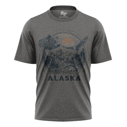 Vintage Alaska Wildlife Tee | Rustic Nature Graphic Shirt
