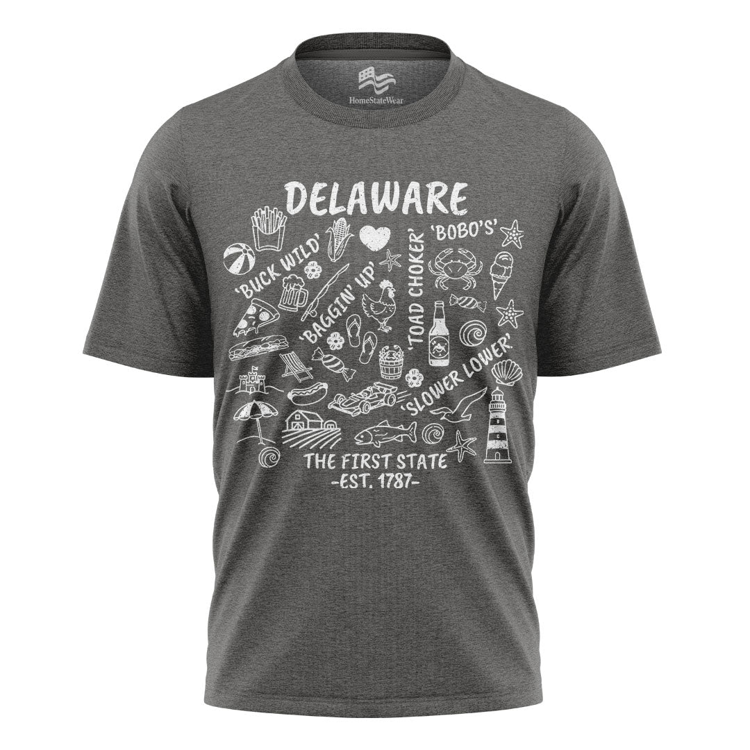 Delaware First State Graphic Tee | Coastal Travel Shirt