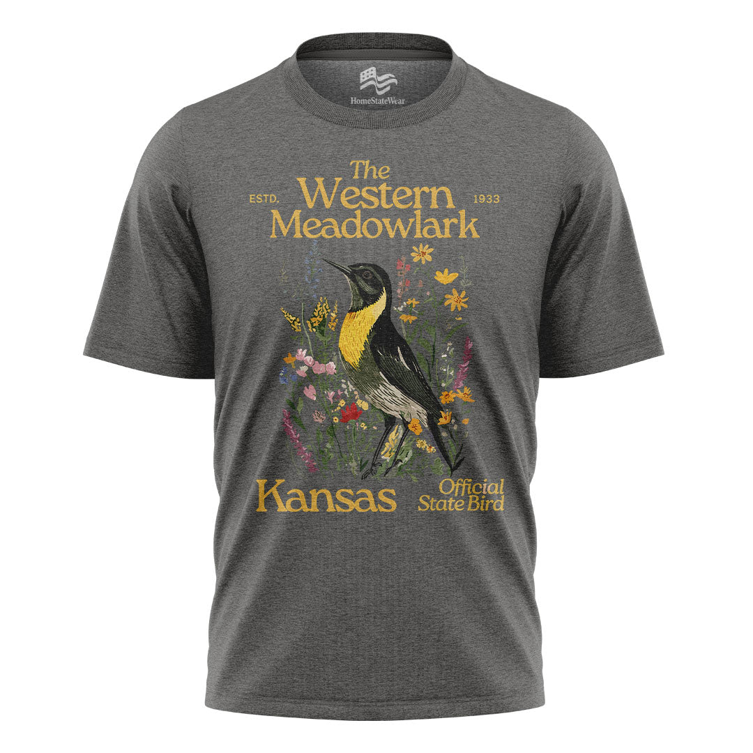 Kansas Western Meadowlark Tee | State Bird Nature Shirt