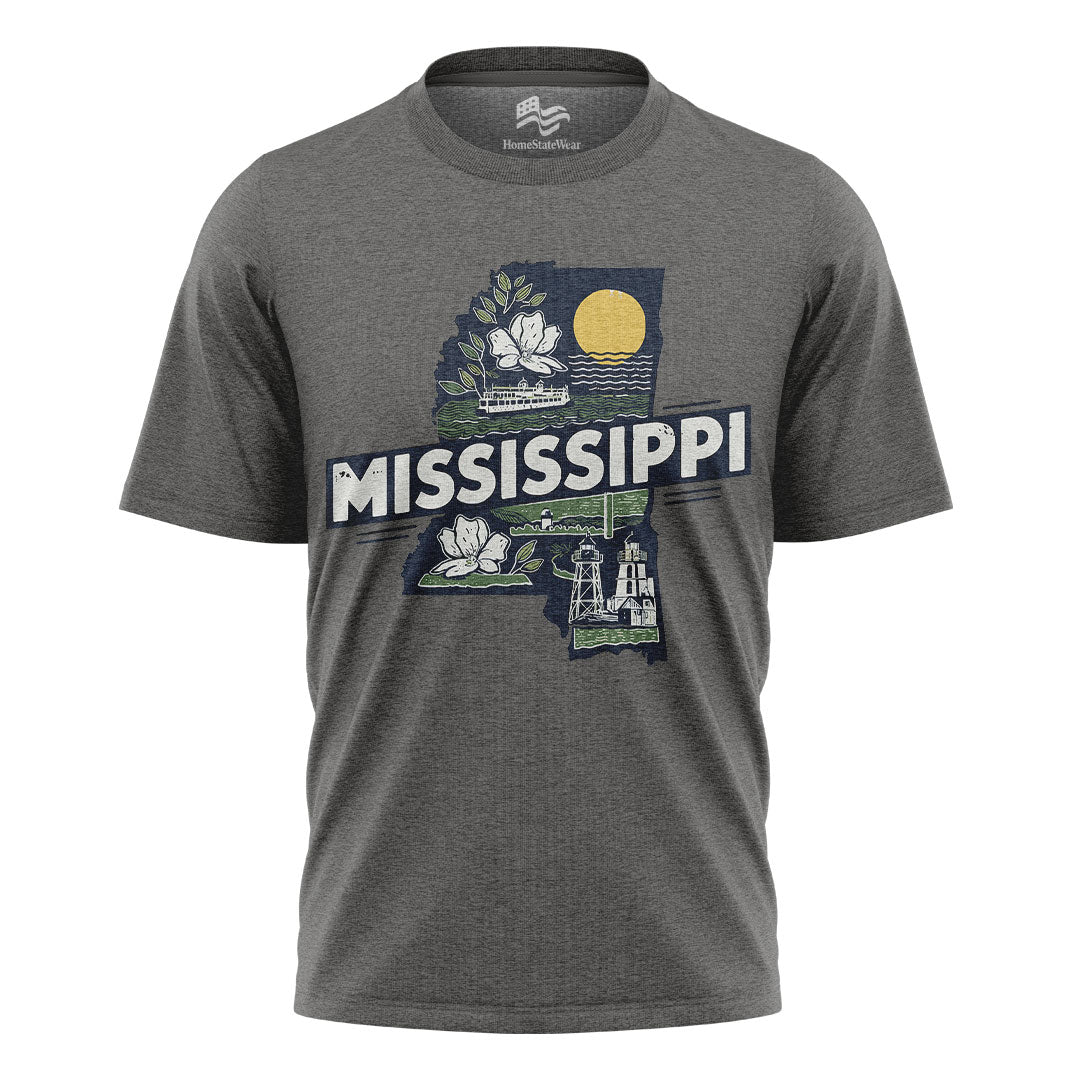 Mississippi Retro Home State T-Shirt