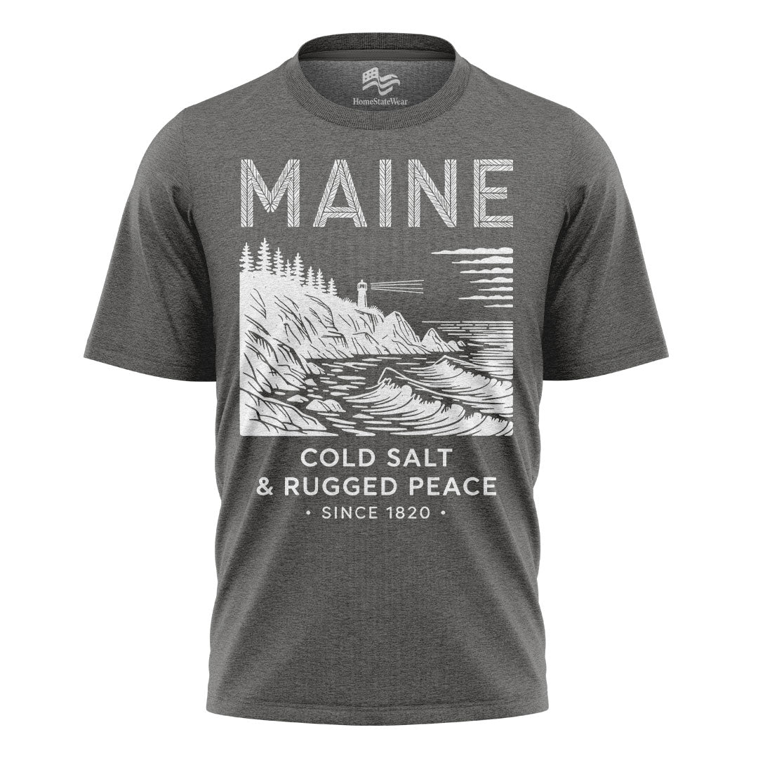 Maine Lighthouse T-Shirt | Rugged Coastal Souvenir Tee