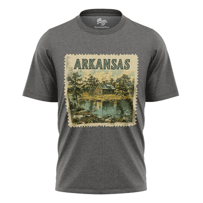 Arkansas Cabin Stamp Tee | Vintage Lake House Shirt or Sweatshirt