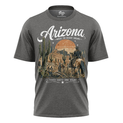 Arizona Cowboy Graphic Tee | Vintage Desert Cactus Shirt