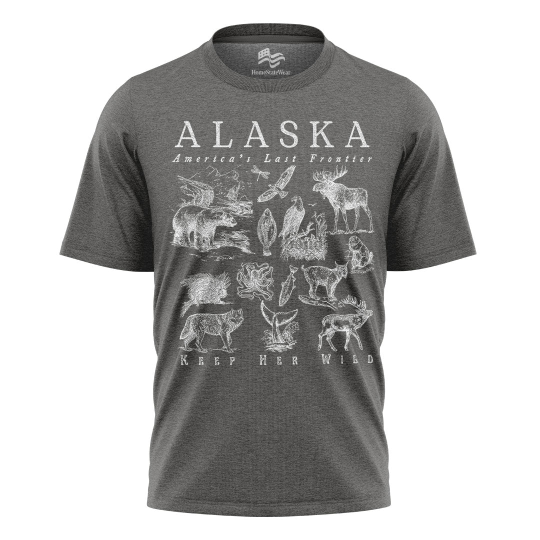 Vintage Alaska Wildlife Comfort Colors T-Shirt | Travel Souvenir Graphic Tee