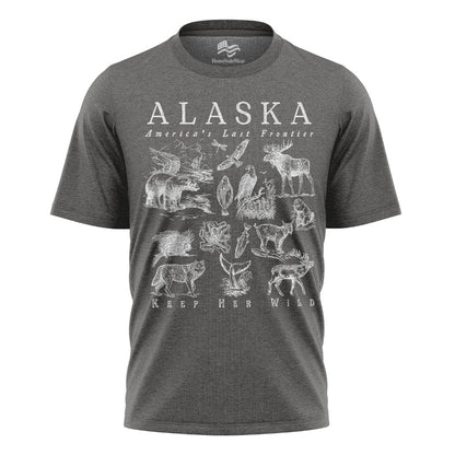 Vintage Alaska Wildlife Comfort Colors T-Shirt | Travel Souvenir Graphic Tee