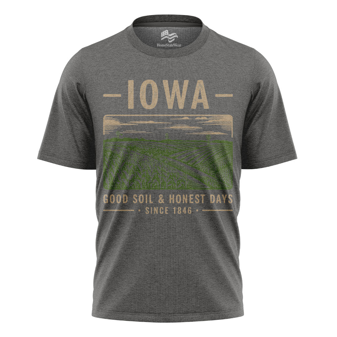 Iowa Farm Field T-Shirt | Rural Midwest Agriculture Tee
