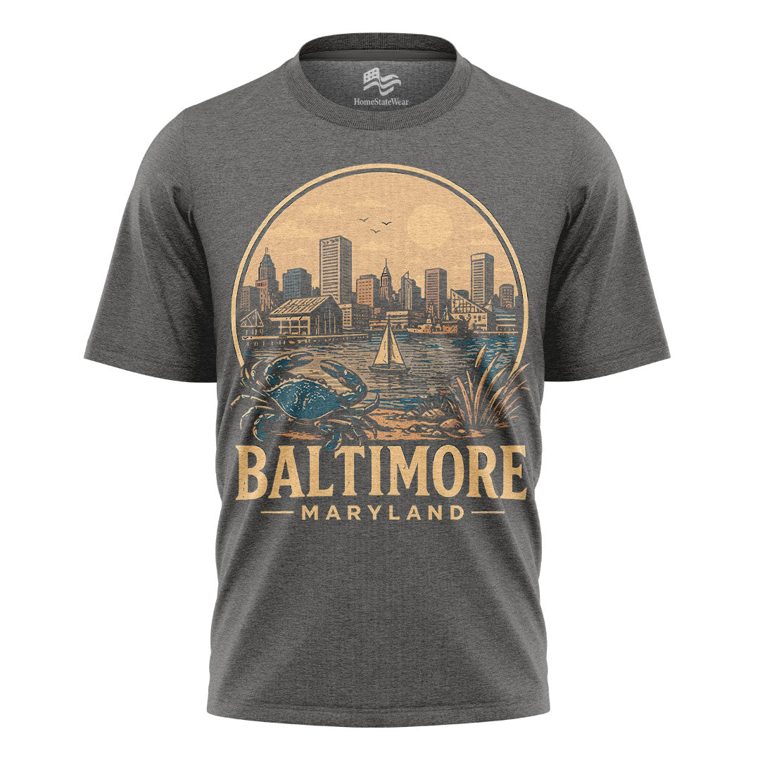 Baltimore Comfort Colors 1717 Tee | Inner Harbor Crab Shirt