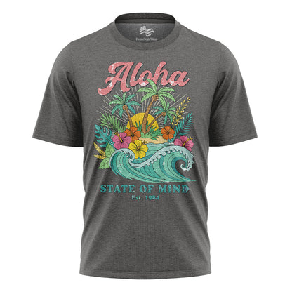 Hawaii Aloha State of Mind Retro Tropical Beach Shirt