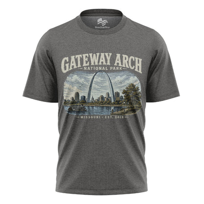 Gateway Arch National Park Vintage T-Shirt, St. Louis Missouri Travel Tee