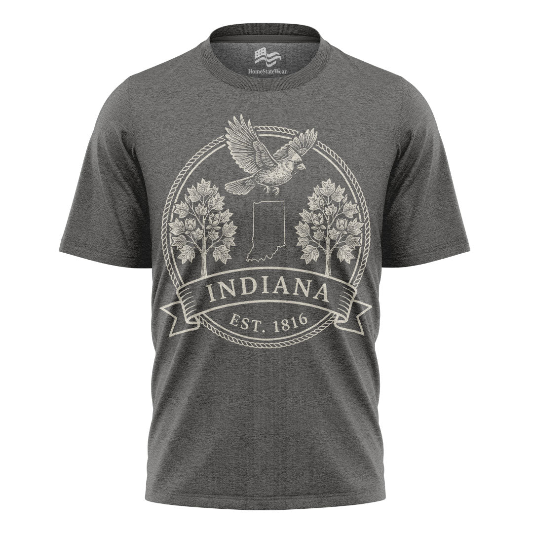 Indiana Est 1816 T-Shirt | Cardinal & Tulip Tree Tee