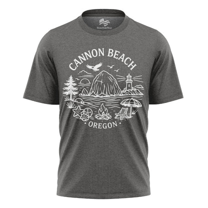 Cannon Beach Oregon Comfort Colors® T-Shirt, Haystack Rock PNW Coastal Tee
