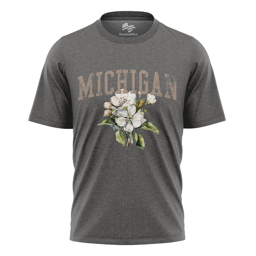 Michigan Apple Blossom Comfort Colors Tee | State Flower Gift Shirt
