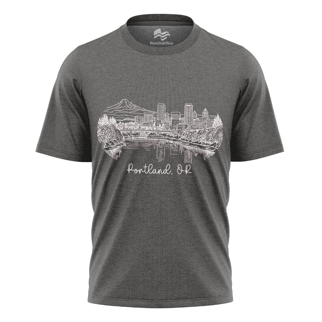 Portland Oregon Skyline T-Shirt, Vintage Travel Souvenir Tee