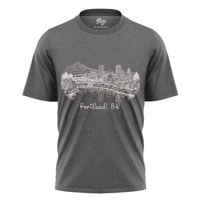 Portland Oregon Skyline T-Shirt, Vintage Travel Souvenir Tee