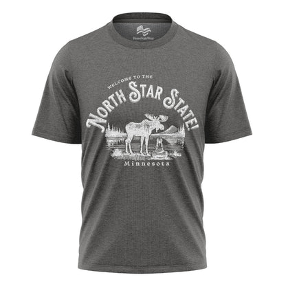 Welcome to Minnesota T-Shirt, North Star State Moose Tee