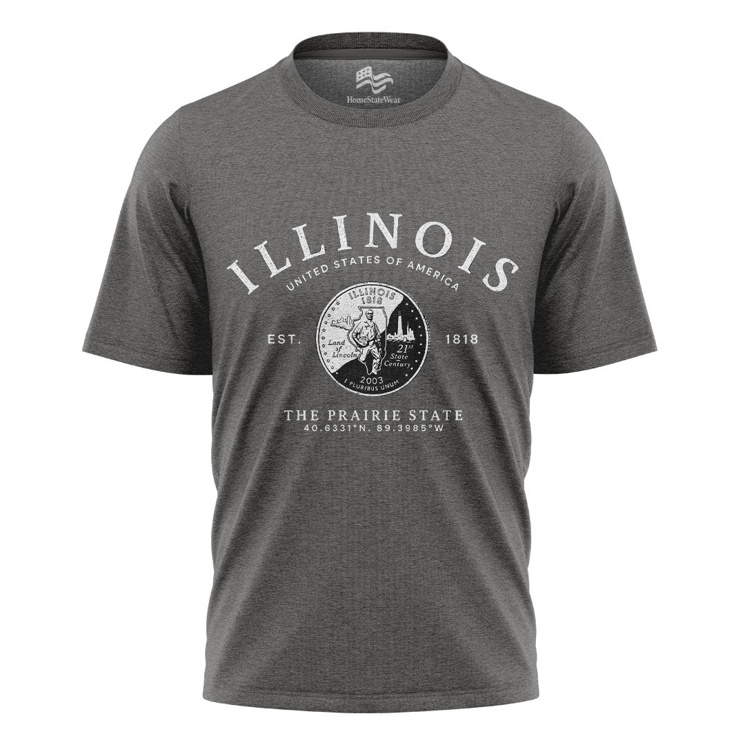 Illinois Quarter T-Shirt | Land of Lincoln Souvenir Tee