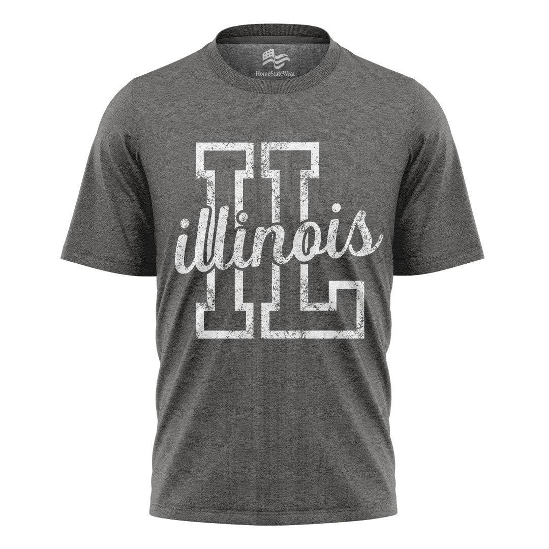 Illinois Comfort Colors Tee | Retro Varsity Pride Shirt