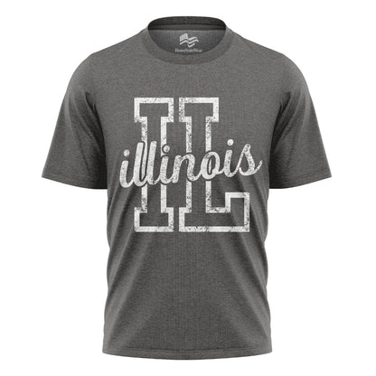 Illinois Comfort Colors Tee | Retro Varsity Pride Shirt
