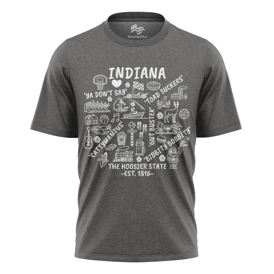Indiana Hoosier State Tee | Midwest Icons Graphic Shirt