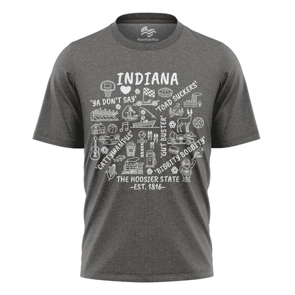 Indiana Hoosier State Tee | Midwest Icons Graphic Shirt