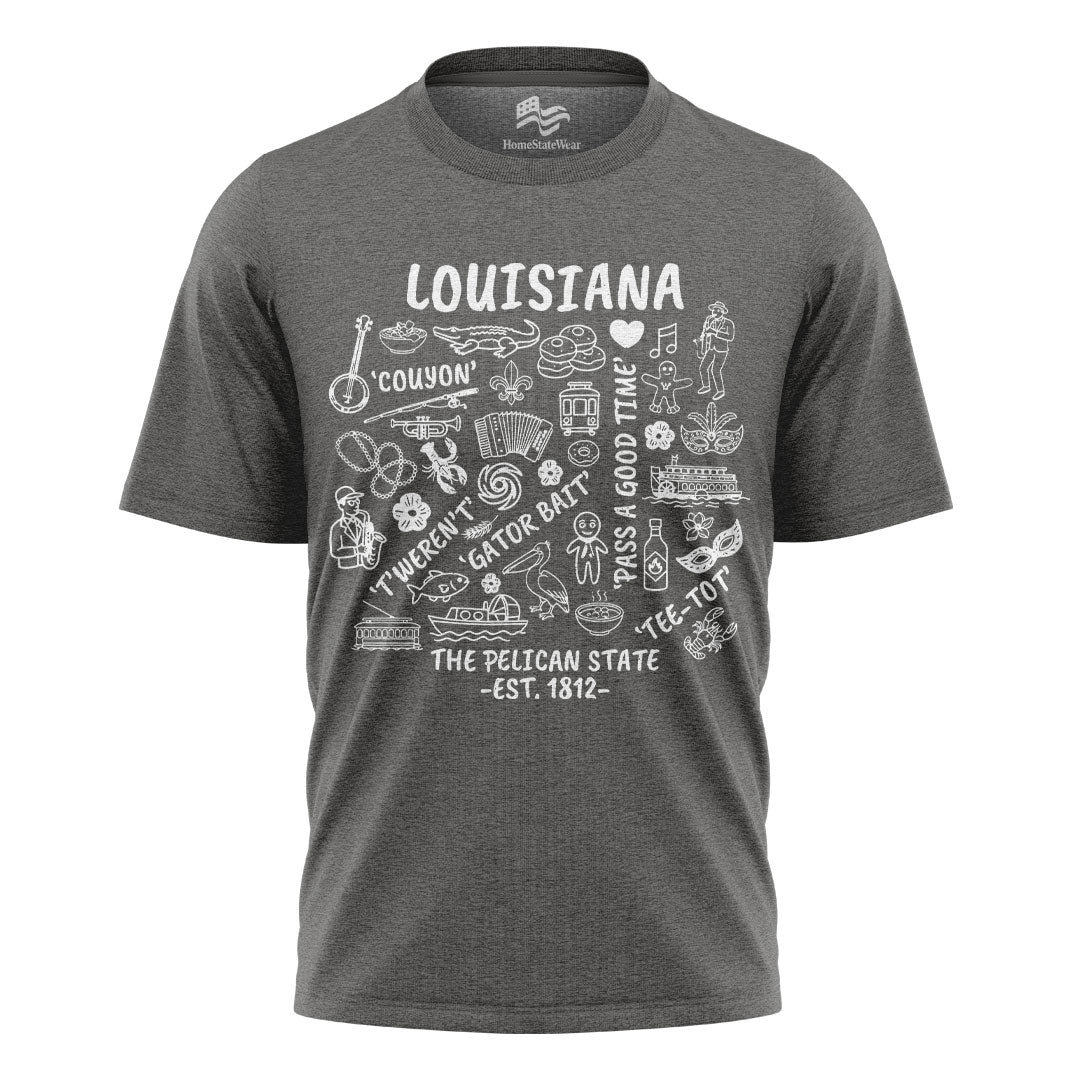 Louisiana Pelican State Tee | Cajun Bayou Graphic Shirt