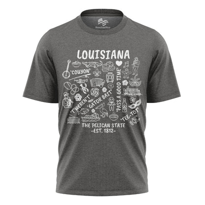 Louisiana Pelican State Tee | Cajun Bayou Graphic Shirt