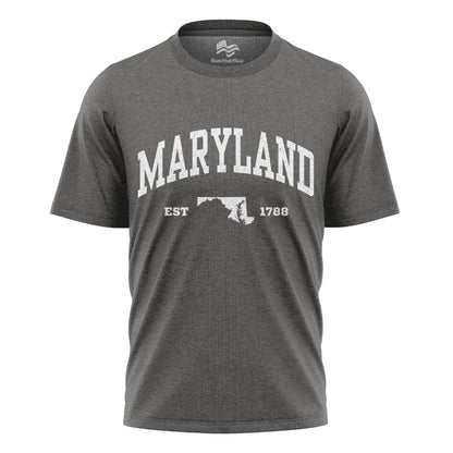 Maryland Map Comfort Colors Tee | Travel Souvenir Gift Shirt