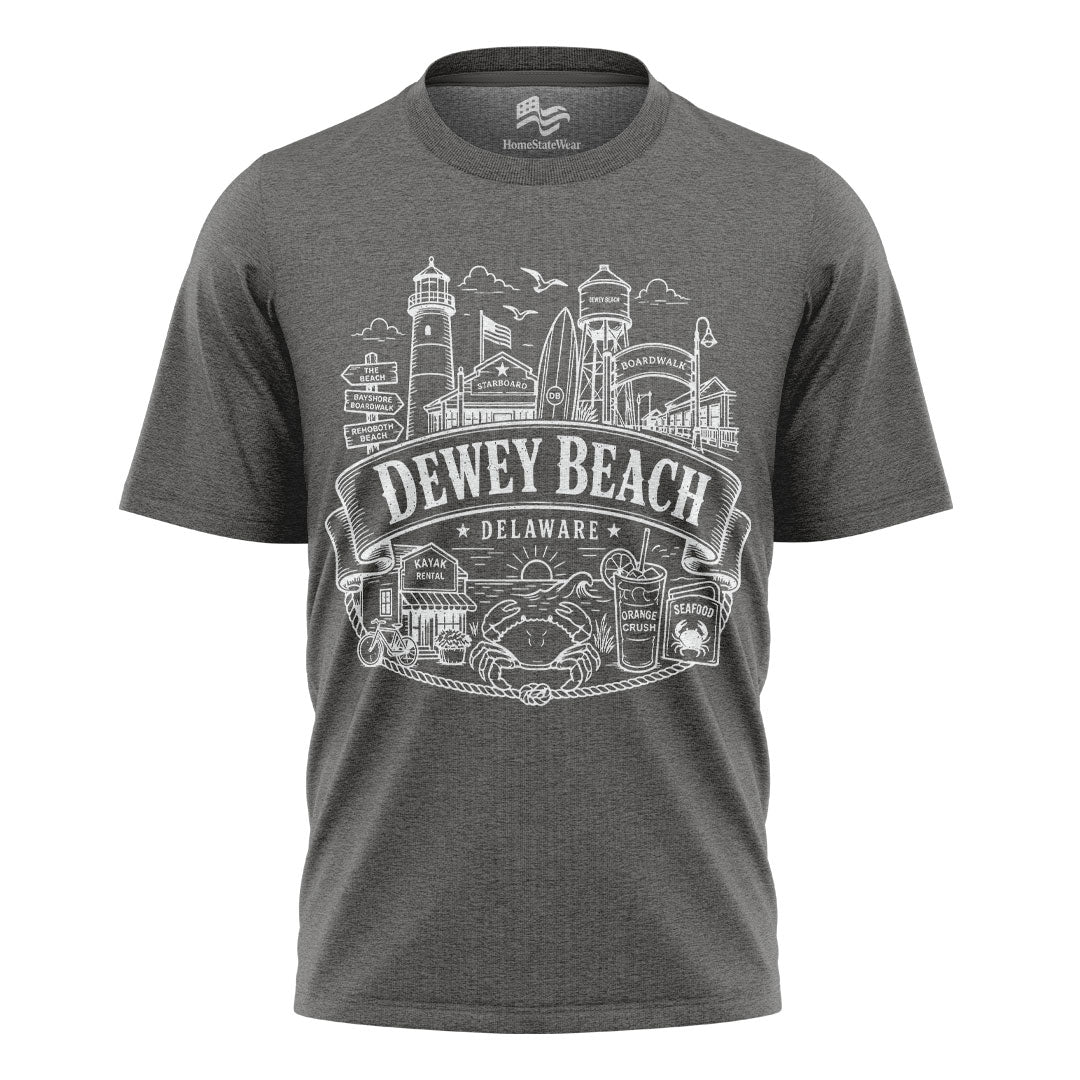 Dewey Beach Delaware Comfort Colors Tee | Coastal Vacation Shirt