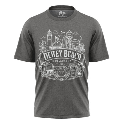 Dewey Beach Delaware Comfort Colors Tee | Coastal Vacation Shirt