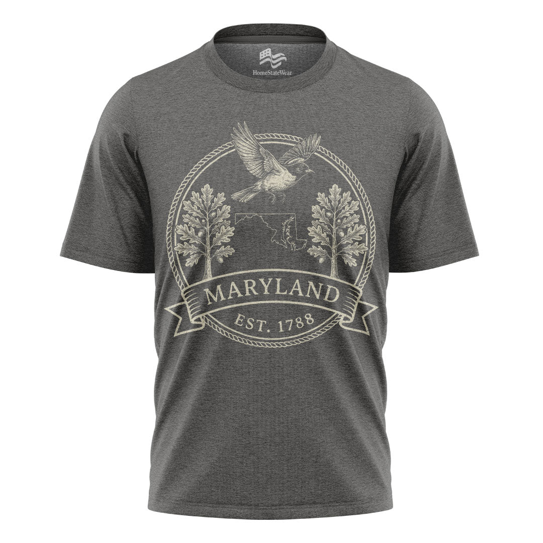 Maryland Est 1788 T-Shirt | Oriole White Oak Souvenir Tee