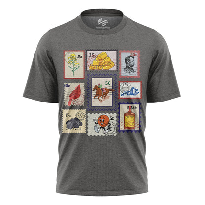Kentucky Retro Stamp Comfort Colors Tee | Bluegrass State Icons Shirt