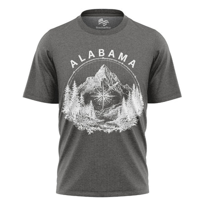 Vintage Alabama Mountain T-Shirt, Compass Graphic Adventure Tee