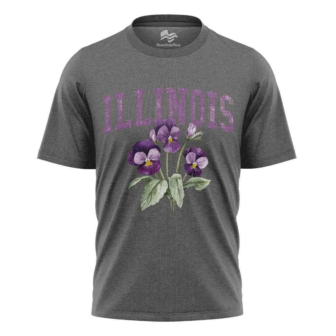 Illinois Violet Comfort Colors Tee | State Flower Gift Shirt