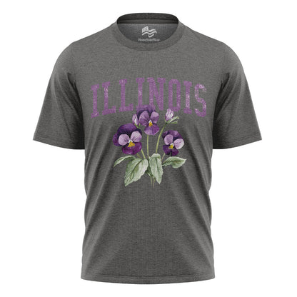 Illinois Violet Comfort Colors Tee | State Flower Gift Shirt