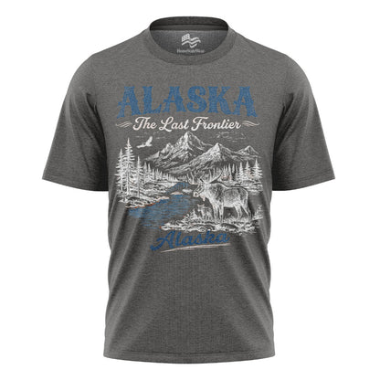Alaska The Last Frontier T-Shirt, Vintage Mountain Nature Tee