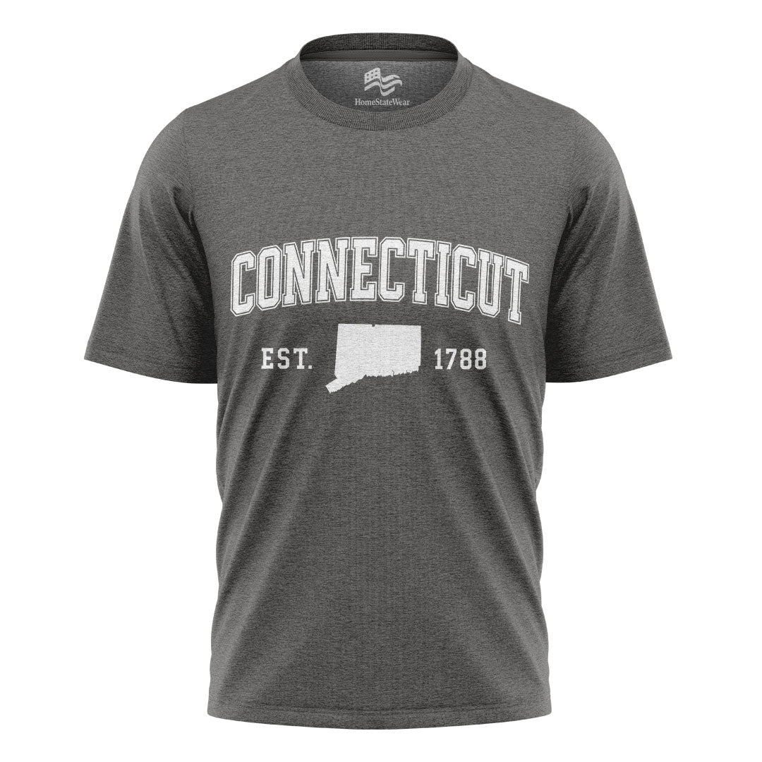 Connecticut Varsity Style Tee | Campus Inspired State Pride Shirt