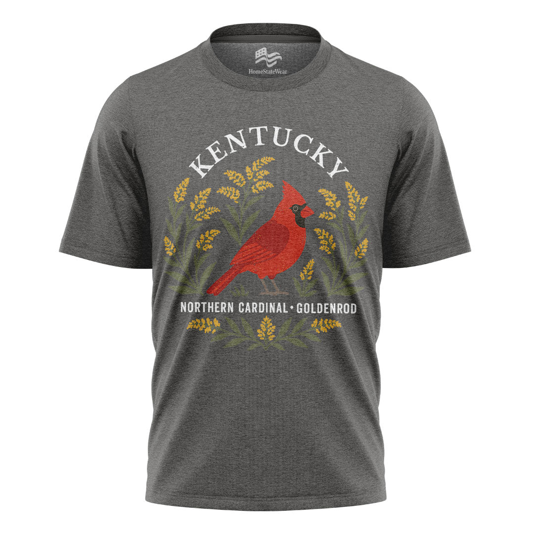 Kentucky Cardinal & Goldenrod Tee | Bird Lover Nature Shirt